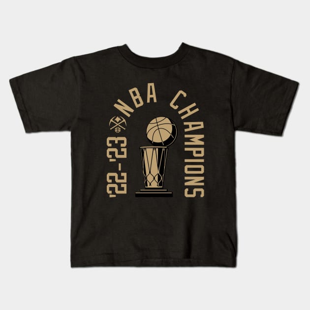 NBA Champions 2023 Kids T-Shirt by Buff Geeks Art